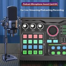 Zealsound Kit scheda audio per microfono podcast professionale per PC Smartphone Computer portatile Registrazione Vlog Streaming live YouTube
