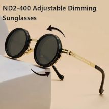 Neue ND2-400 verstellbare Dimmbrille 9-stufige UV400 polarisierte Sonnenbrille mit Brillenetui ND-Filter Sonnenbrille Fahren