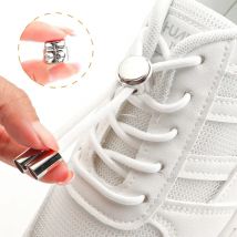 Neue Schnürsenkel für Sneaker elastisch ohne Krawatte Schnürsenkel Stretching Metalls chnalle Schnürsenkel schnelle Gummi Schnürsenkel runde Schnürsenkel