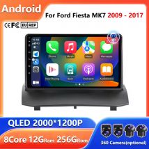 Android 15 Auto Carplay für Ford Fiesta MK7 2009–2017 Autoradio Multimedia Video Player 4G + WIFI BT GPS Navigation