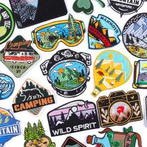 Natur Reise Applikation Stickerei Patch DIY Eisen auf Patches für Kleidung thermoadhäsive Patches auf Kleidung Nähen/schmelzbaren Patch