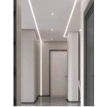 2515 3010 3020 Wide U-shaped LED Aluminum Profile Black Silver Channel Linear Strip Light Background Corridor Cabinet Bar Lamp