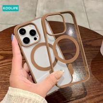 Koolife 2-in-1 dünne und leichte Handy-Schutzhülle mit magnetischer Lade creme für das iPhone 11 12 13 14 15 16 pro max