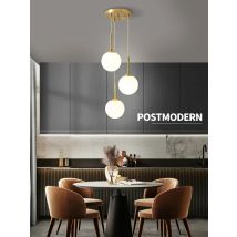 Modern LED Glass Pendant Light Brass Black Milk Ball Chandeliers Lighting For Bedroom Dining Stairs Ceiling Hanging Lamp Lustres