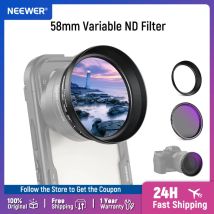 NEEWER 58mm Variable ND Filter ND2-32 1-5 Adjustable Neutral Density Filter for 65mm Telephoto Phone Lens & 58mm Camera Lens