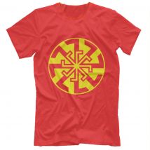 Kolovrat Slavic Sun Wheel Rune T-Shirt. Premium Baumwolle Kurzarm O-Ausschnitt Herren T-Shirt Neu S-3XL