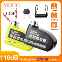 Allarme moto Blocco freno a disco Sicurezza Moto Ruota Disco Lucchetto Impermeabile 110dB Forte antifurto Alarma Blocco disco moto