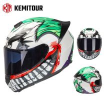 KEMITOUR Motorcycle Helmet Full Face Racing Motocross Helmet Moto Adult Motorbike Helmets For Street Touring Riding Clown