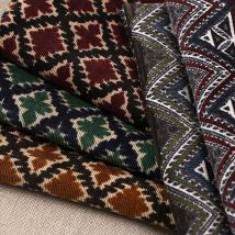 Geometric Print Corduroy Fabric-Women's Fashion Dress Polyester Fabric DIY Handmade Sewing(by Meter)
