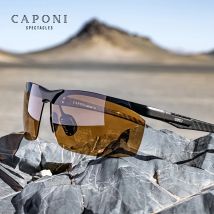 CAPONI nachtsicht männer sonnenbrille fahren sport photo chrom uv400 hd sonnenbrille legierung carbon firber schützen augen bsys8780