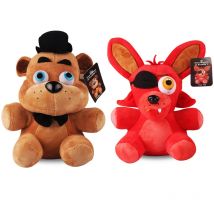 2 sztuk/partia Freddy niedźwiedź i Foxy pluszowe zabawki lalki FNAF Freddy Fazbear niedźwiedź i Fox Foxy pluszowe nadziewane zabawki lalki dla dzieci