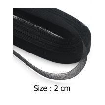 [IuBuFiGo] 0.8"(2.0cm) Flat Stiff Hard Crin Horsehairs Plain Crinoline Braid For Making Hat 100yards