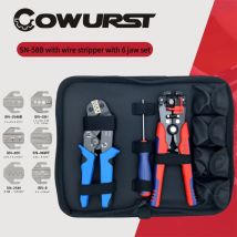 SN-58B Pinza a crimpare a cricchetto con spelafili con set di ganasce Terminali DuPont Kit di crimpatura terminali preisolati