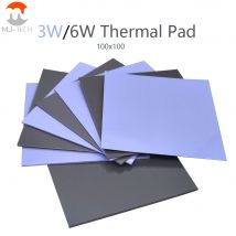 100 x 100 mm Wärmeleitpad 0,5 mm/1 mm/1,5 mm/2 mm/2,5 mm/3 mm Dicke 3 W/6 W/mk GPU CPU-Kühlkörper Kühlleitfähiges Silikonpad