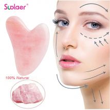 Rose Quartz Jade Guasha Stone Natural Jade Gua Sha Scraper Board Massage for Face Neck Skin Lifting Wrinkle Remover Beauty Care