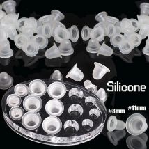 500/300/100PCS Weiche Silikon Tattoo Ink Cups S/L Einweg Microblading Make-Up Pigment Halter Container Tattoo zubehör
