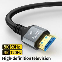 8K HDMI 2.1 Cable 4K@120Hz 8K@60Hz 48Gbps Ultra EARC ARC HDCP High Speed HDR For RTX Video Cable PC Laptop Projector HD TV PS5
