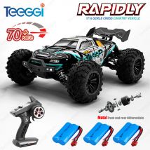Teeggi 16101 /16102 PRO 1:16 Auto RC ad alta velocità con luce LED Drift 70KM/H 4WD RC Off-Road Car Monster Truck Giocattolo per i regali del capretto
