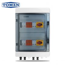 Solar-Photovoltaik-PV-Kombinatorbox mit Blitzschutz, 4 Eingänge, 2 Ausgänge, DC 1000 V, Sicherung, MCB, SPD, wasserdichte Box, IP65, 24 Wege