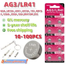 10-100 sztuk baterii alkalicznych LR41 o dużej pojemności AG3 L736 392 384 192 Premium 1,5 V baterie guzikowe do urządzeń medycznych