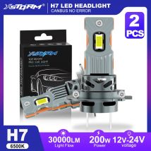 Żarówki LED XSTORM 30000LM 200W H7 H11 H1 H3 do reflektorów samochodowych H4 LED Canbus z wentylatorem Turbo, światła 6500K, reflektor 12V-24V