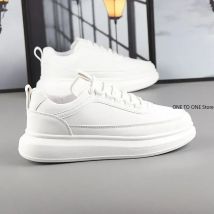 2025 Platform Men's Casual Sneakers White High Quality Men Sports Shoes Pu Leather Shoes for man Air Cushion Board Tennis Shoes
