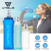 WRELS 250 ml 500 ml weiche Flasche, zusammenklappbar, faltbar, TPU, BPA-frei, Outdoor-Sport, tragbarer Wasserbeutel, Laufen, Camping