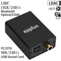eppfun Le Audio Bluetooth 5.4-Empfänger mit Aptx Lossless/LDAC/LHDC, 192K/24bit Wireless-Adapter mit optischem/koaxialem