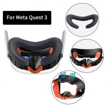 Staffa in schiuma di pelle PU di ricambio per il viso regolabile per Meta Quest 3 Interfaccia comoda e cuscino per il viso Accessori VR