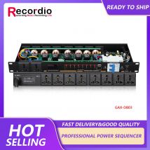 GAX-DB03 Professional 10-outlet power sequencer controller Conditioner Surge Protector Power Supply Regulator LED Display