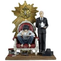 24 cm GK Death Note L Lawliet Anime Figur Kaffee Watari & L Action Figur Licht Yagami Figur Erwachsene Sammeln modell Puppe Spielzeug