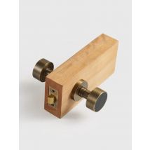 Nurlin Brass Real Leather Door Knobs Handle Set Mortise Passage Privacy Thumble Turn Deadbol Dummy Matt Black