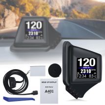 Neues Multifunktions-HUD-Gadget OBD2+GPS On-Board-Computer A-Säule Trim Installieren Sie RPM Turbo Öldruck Wassertemperatur GPS-Tachometer