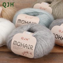 4PCS Multi Color Luxury Mohair Yarn for DIY Knitting & Crochet - Weave Scarves, Shawls,Sweaters,Hats,Shoes 25g/0.88oz,130m/142yd