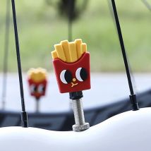 Kreative Fahrrad Düse Kappe Cartoon Französisch Frites Dinosaurier-Chamäleon Geformt Silikon Düse Kappe Wasserdichte Ventil Dekoration