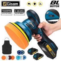 7000RPM Bürstenlosen Elektrische Polierer Auto Polierer Drahtlose Auto Polieren Maschine 6 Gänge Einstellung Werkzeuge Für Makita Batterie Pin