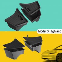Für 2024 2025 Tesla Model 3 Highland Trunk Organizer Aufbewahrungsbehälter, wasserdicht, geruchlos, Mattschutz, Seitenbox mit Filz-TPE-Deckel
