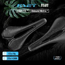 RYET 12K 3D-gedruckter Carbon-Sattel 122g 7x9mm Schiene Triathlon Rennrad MTB Gravel Fahrradsattel mit EVA-Oberfläche für Zeitfahrenrennen