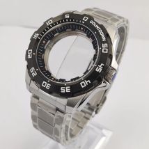 44 mm Uhrengehäuse NH35/NH36 Gehäuse Edelstahlgehäuse Saphirglas Timing-Gehäuse geeignet für NH35NH36 Uhrwerk Uhrenzubehör