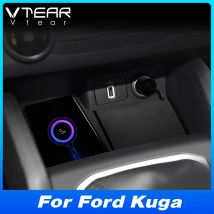 Für Ford Kuga Auto kabelloses Ladegerät 15w schnelles Handy Lade platte Adapter Innen modifikation Zubehör