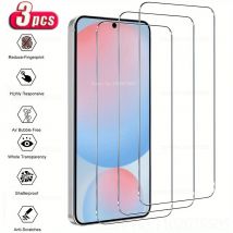 3 Stück HD-Displayschutzfolie mit vollständiger Abdeckung für Samsung Galaxy S24FE S23 Ultra S20Plus 9H Härte gehärtetes Glas S25 S22 Ultra S21FE