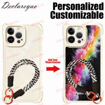 Personalisierte anpassbare DIY-Fotos-Coque für iPhone 16 Pro Max 15 Plus 14 13 Mini 12 11 X XS XR 7 8 SE 2020 2022 Hüllenhüllen