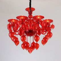 Moderne kreative lila Lotus blatt Knospe geformt Schlafzimmer Kronleuchter mediterranen blau positiv rot ktv Korridor LED Pendel leuchte