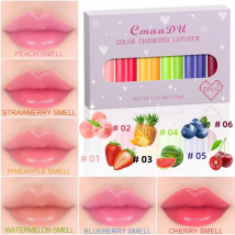 CmaaDu 6-Farben-Langanhaltendes, feuchtigkeitsspendendes, wasserfestes, flüssiges Lippenstift-Set – fruchtig, Farbwechsel wie die Temperatur steigert