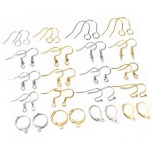 Pendientes de acero inoxidable bricolaje de 30 100, accesorios de joyería hechos a mano, accesorios de acero dorado