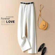 Anzug Breite Bein Hosen für Frauen Hohe Taille Temperament Hängenden Breite Bein Hosen 2024 Frühjahr Neue Lose Beiläufige Hosen ins XT1194