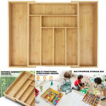 Organizzatore per cassetti per posate Vassoio per posate 6-8 scomparti Organizzatore per cassetti da cucina Portautensili da cucina Cassetto per coltelli e forchette