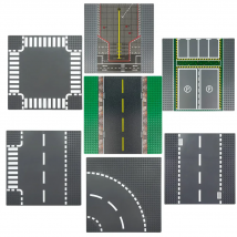 25*25 stadt Straße Blöcke Bausteine Flughafen Landebahn Parkplatz Autobahn Grundplatten Pädagogisches Assemblage Bau Spielzeug Geschenk