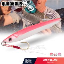 Hunthouse Metall Jig Bördelnde Köder 60 MM/15G Langsam Sinkende Jigging Harten Köder Löffel Spinning Trolling Wolfsbarsch Forelle Fisch lw826