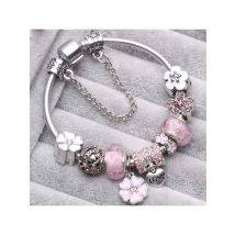 2024 Trendy Silver Cokor Love Key Charm Bracelet With Murano Glass Beads Bracelets For Women Wife Jewelry Pulseras Dropshipping